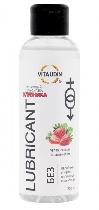 Интимный гель-смазка на водной основе VITA UDIN с ароматом клубники - 200 мл. - VITA UDIN - купить с доставкой в Норильске