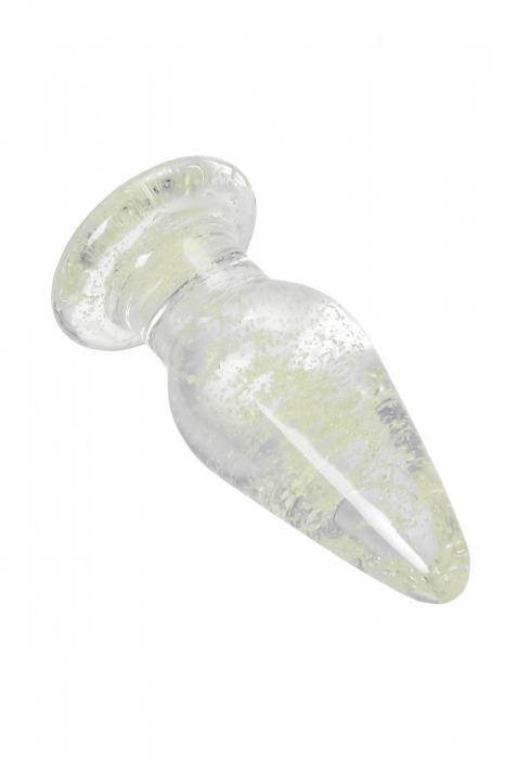 Прозрачная, светящаяся в темноте анальная втулка - 9,8 см. - Sexus