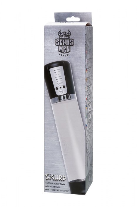 Прозрачная автоматическая помпа для пениса Sigurd - Sexus - в Норильске купить с доставкой