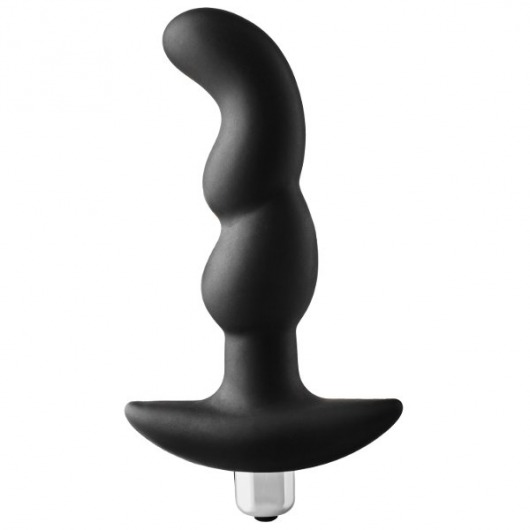 Черная вибропробка для простаты FantASStic Vibrating Prostate Plug - 14,5 см. - Dream Toys - в Норильске купить с доставкой