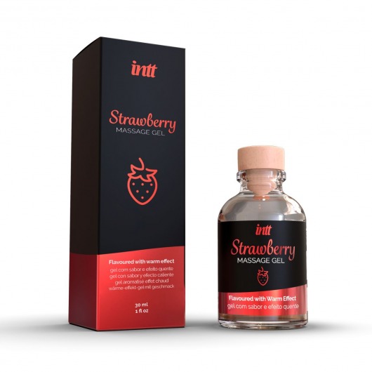 Массажный гель с ароматом клубники Strawberry - 30 мл. - INTT - купить с доставкой в Норильске