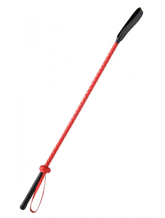 Красно-черный гладкий стек - 71 см. - Fetish Tentation - купить с доставкой в Норильске