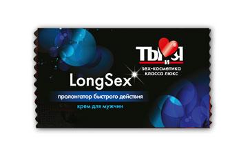 Пролонгирующий крем LongSex в одноразовой упаковке - 1,5 гр. - Биоритм - купить с доставкой в Норильске