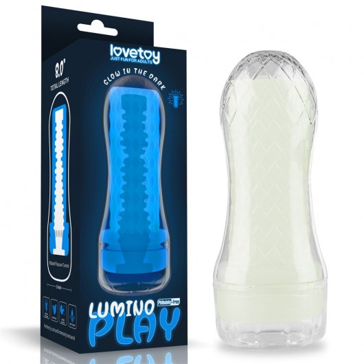 Светящийся в темноте мастурбатор Lumino Play Masturbator Ribbed - Lovetoy - в Норильске купить с доставкой