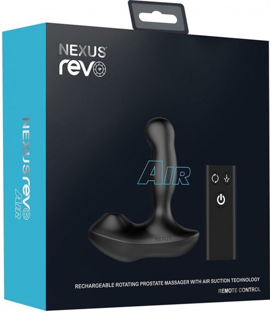 Черный вибратор-ротатор для стимуляции простаты Nexus Revo Air - Nexus Range - в Норильске купить с доставкой