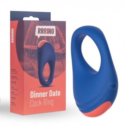 Синее эрекционное кольцо RRRING Dinner Date Cock Ring - FeelzToys - в Норильске купить с доставкой