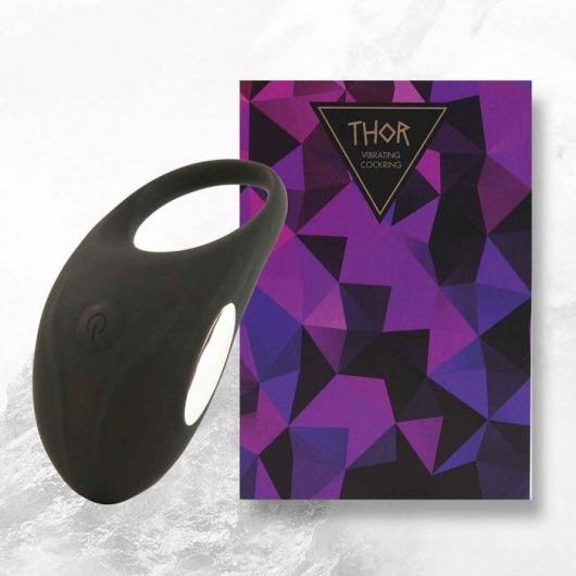 Черное эрекционное виброкольцо Thor Cockring - FeelzToys - в Норильске купить с доставкой