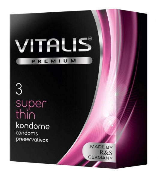 Ультратонкие презервативы VITALIS PREMIUM super thin - 3 шт. - Vitalis - купить с доставкой в Норильске