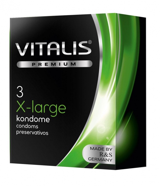 Презервативы увеличенного размера VITALIS PREMIUM x-large - 3 шт. - Vitalis - купить с доставкой в Норильске