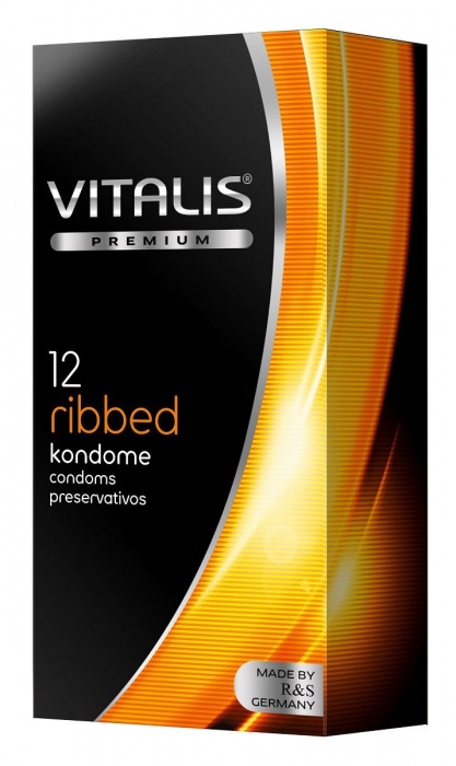 Ребристые презервативы VITALIS PREMIUM ribbed - 12 шт. - Vitalis - купить с доставкой в Норильске