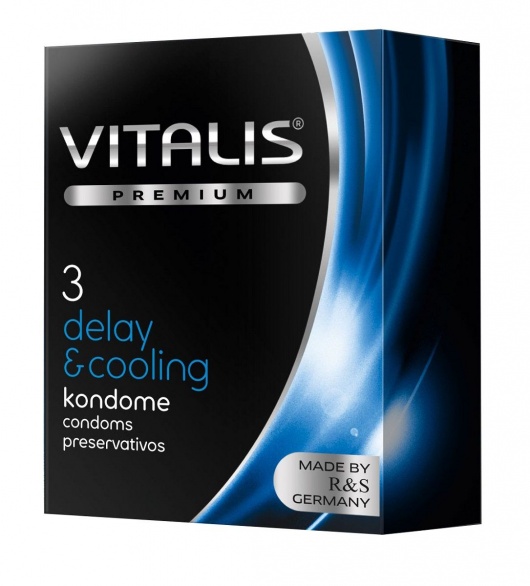 Презервативы VITALIS PREMIUM delay   cooling с охлаждающим эффектом - 3 шт. - Vitalis - купить с доставкой в Норильске