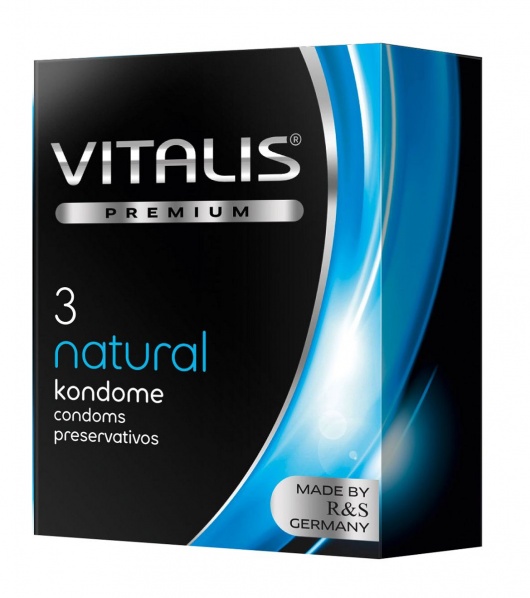 Классические презервативы VITALIS PREMIUM natural - 3 шт. - Vitalis - купить с доставкой в Норильске