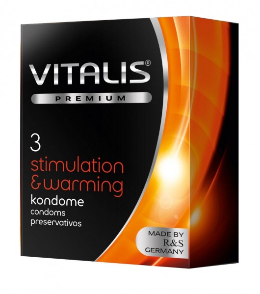 Презервативы VITALIS PREMIUM stimulation   warming с согревающим эффектом - 3 шт. - Vitalis - купить с доставкой в Норильске