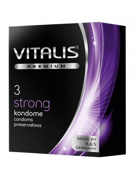 Презервативы с утолщенной стенкой VITALIS PREMIUM strong - 3 шт. - Vitalis - купить с доставкой в Норильске
