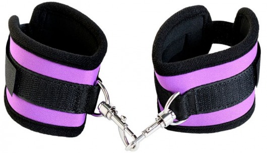 Наручники из неопрена фиолетового цвета - ToyFa - купить с доставкой в Норильске