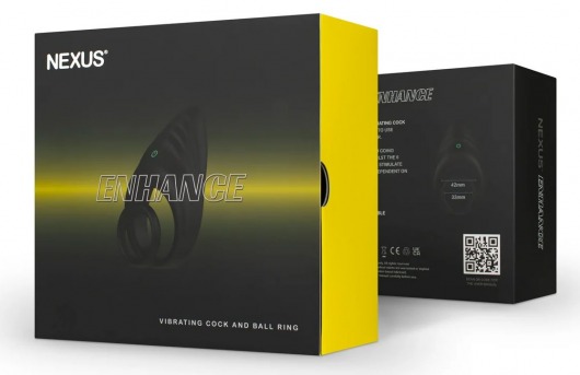 Черное эрекционное виброкольцо Nexus Enhance - Nexus Range - в Норильске купить с доставкой