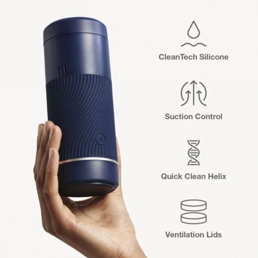 Синий мастурбатор с контролем всасывания Arcwave Pow Stroker - Arcwave - в Норильске купить с доставкой