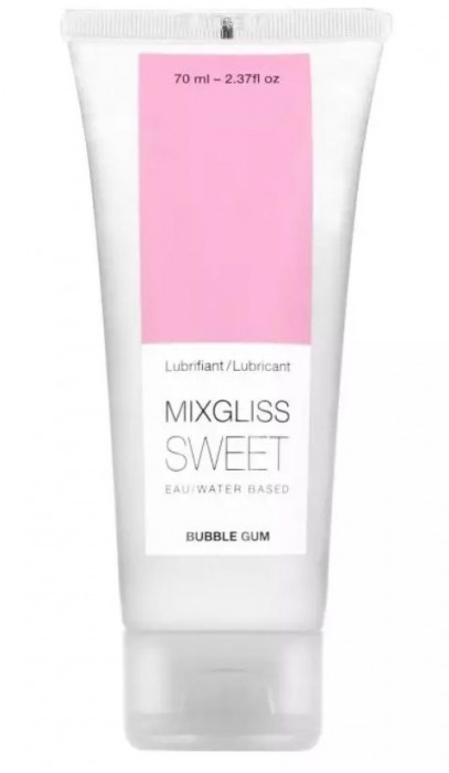 Смазка на водной основе Mixgliss Sweet с ароматом бабл-гам - 70 мл. - Mixgliss - купить с доставкой в Норильске