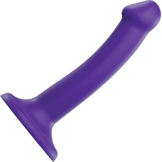 Фиолетовый фаллоимитатор-насадка Strap-On-Me Dildo Dual Density size S - 17 см. - Strap-on-me - купить с доставкой в Норильске