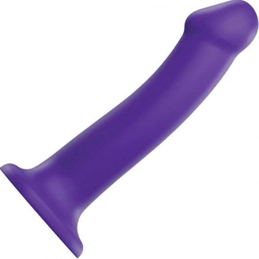 Фиолетовый фаллоимитатор-насадка Strap-On-Me Dildo Dual Density size L - 19 см. - Strap-on-me - купить с доставкой в Норильске