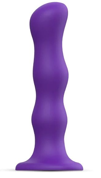 Фиолетовая насадка Strap-On-Me Dildo Geisha Balls size M - Strap-on-me - купить с доставкой в Норильске