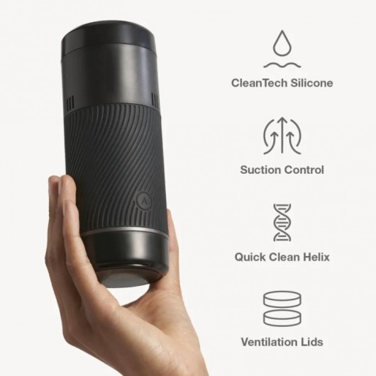 Черный мастурбатор с контролем всасывания Arcwave Pow Stroker - Arcwave - в Норильске купить с доставкой