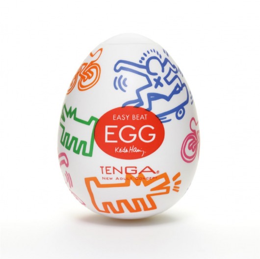 Мастурбатор-яйцо Keith Haring EGG STREET - Tenga - в Норильске купить с доставкой