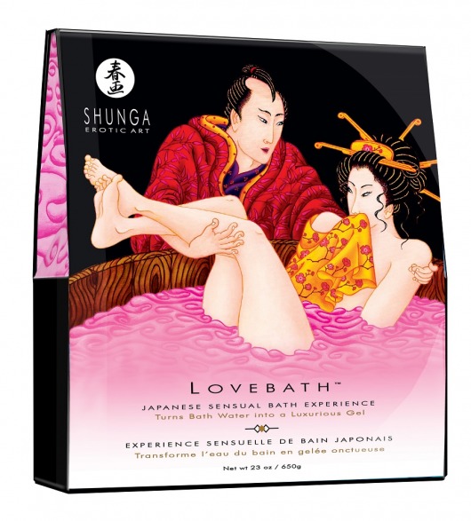 Соль для ванны Lovebath Dragon Fruit, превращающая воду в гель - 650 гр. - Shunga - купить с доставкой в Норильске