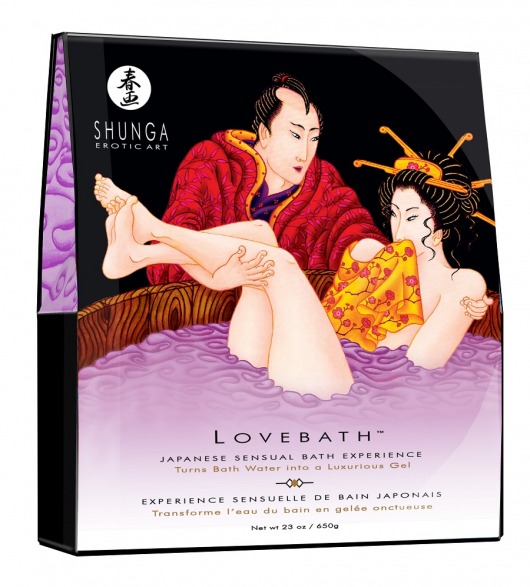 Соль для ванны Lovebath Sensual lotus, превращающая воду в гель - 650 гр. - Shunga - купить с доставкой в Норильске