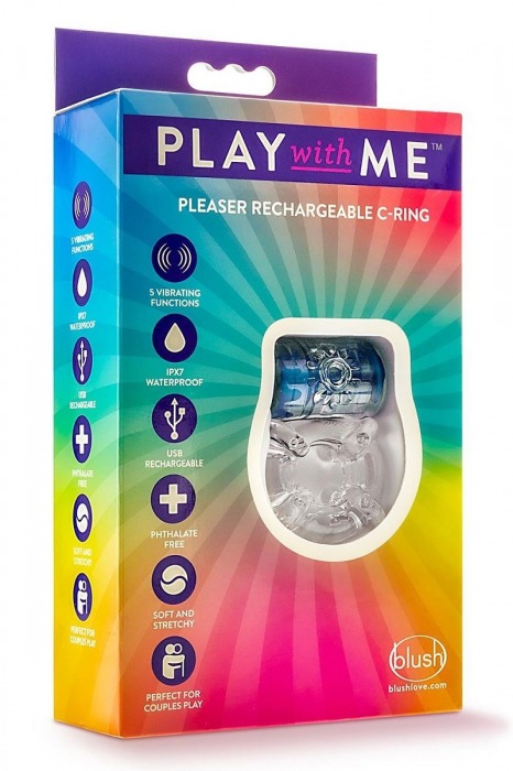 Фиолетовое эрекционное виброкольцо Pleaser Rechargeable C-Ring - Blush Novelties - в Норильске купить с доставкой