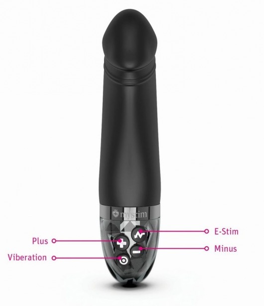 Черный вибратор с электростимуляцией Real Deal Neal - 16,5 см. - MyStim - купить с доставкой в Норильске