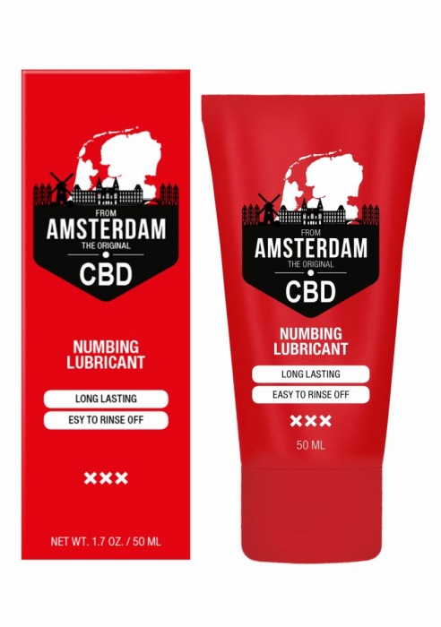 Пролонгирующий лубрикант Numbing CBD from Amsterdam - 50 мл. - Shots Media BV - купить с доставкой в Норильске