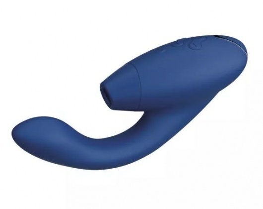 Синий вибратор Womanizer Duo 2 с бесконтактной клиторальной стимуляцией - Womanizer