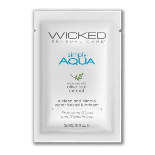 Легкий лубрикант на водной основе Wicked Simply AQUA - 3 мл. - Wicked - купить с доставкой в Норильске