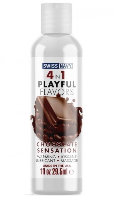 Массажный гель 4-в-1 Chocolate Sensation с ароматом шоколада - 29,5 мл. - Swiss navy - купить с доставкой в Норильске