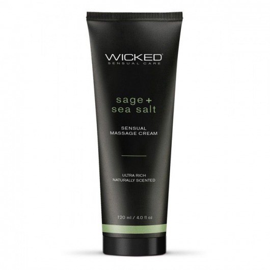 Массажный легкий крем WICKED Sage plus Sea Salt - 120 мл. - Wicked - купить с доставкой в Норильске