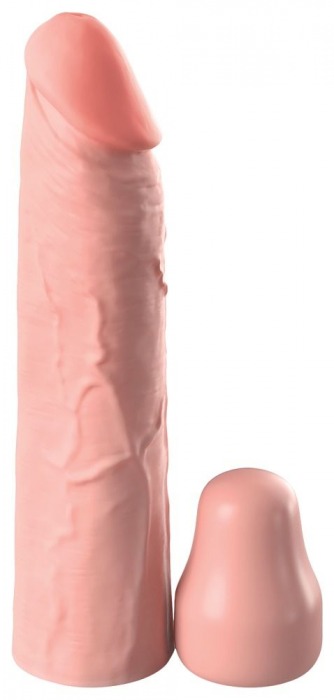Телесная насадка-удлинитель 1 Inch Silicone X-tension - 17,8 см. - Pipedream - в Норильске купить с доставкой