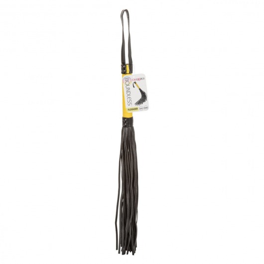 Черная плеть с желтой рукоятью Boundless Flogger - 69,25 см. - California Exotic Novelties - купить с доставкой в Норильске