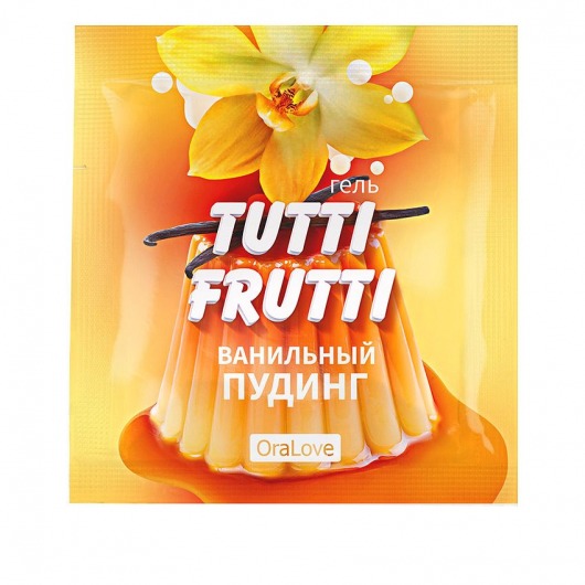 Пробник гель-смазки Tutti-frutti со вкусом ванильного пудинга - 4 гр. - Биоритм - купить с доставкой в Норильске