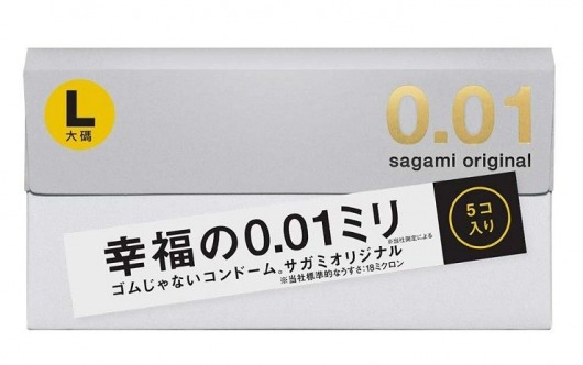 Презервативы Sagami Original 0.02 L-size увеличенного размера - 5 шт. - Sagami - купить с доставкой в Норильске