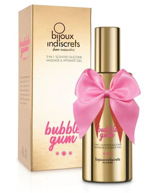 Гель с ароматом жвачки Bubblegum 2-in-1 Scented Silicone Massage And Intimate Gel - 100 мл. - Bijoux Indiscrets - купить с доставкой в Норильске