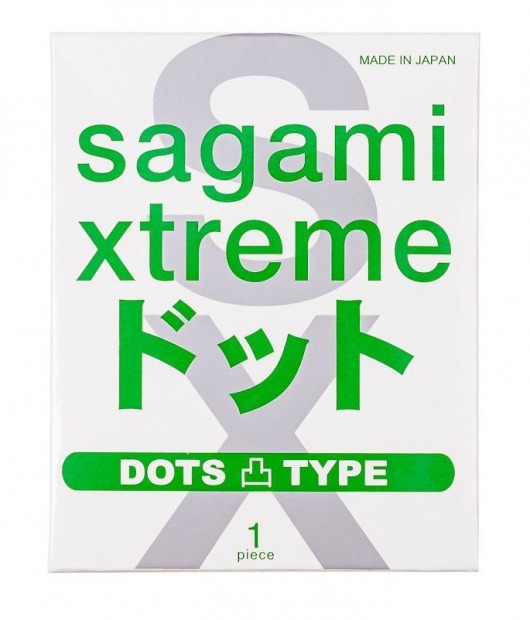 Презерватив Sagami Xtreme Type-E с точками - 1 шт. - Sagami - купить с доставкой в Норильске