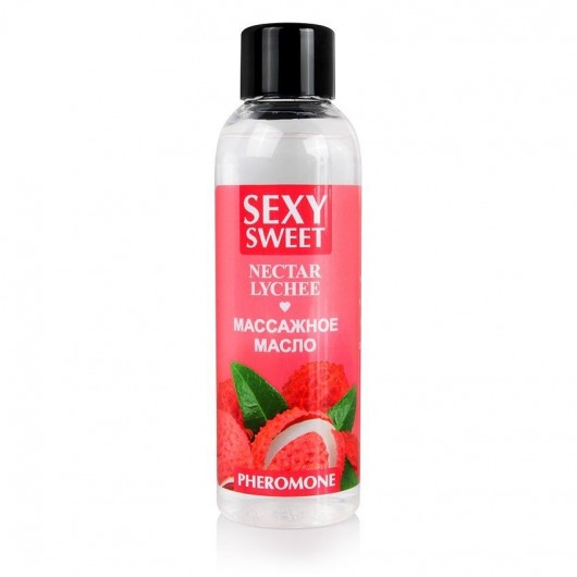 Массажное масло Sexy Sweet Nectar Lychee с феромонами и ароматом личи - 75 мл. - Биоритм - купить с доставкой в Норильске