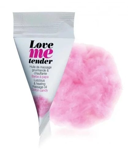 Съедобное согревающее массажное масло Love Me Tender Cotton Candy с ароматом сладкой ваты - 10 мл. - Love to Love - купить с доставкой в Норильске