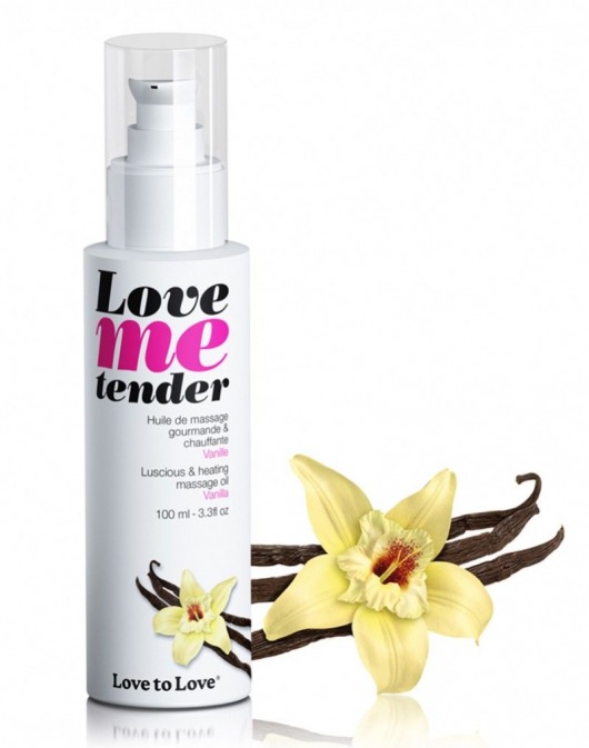 Съедобное согревающее массажное масло Love Me Tender Vanilla с ароматом ванили - 100 мл. - Love to Love - купить с доставкой в Норильске