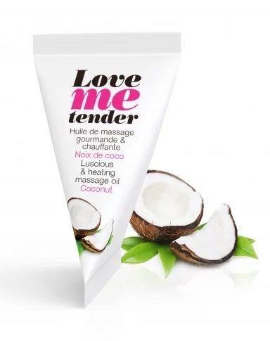 Съедобное согревающее массажное масло Love Me Tender Cocos с ароматом кокоса - 10 мл. - Love to Love - купить с доставкой в Норильске