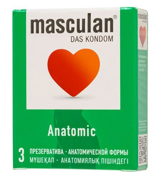 Презервативы анатомической формы Masculan Anatomic - 3 шт. - Masculan - купить с доставкой в Норильске