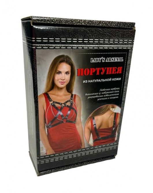 Портупея из натуральной кожи с цепочками - БДСМ Арсенал - купить с доставкой в Норильске