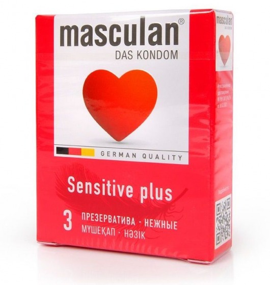 Презервативы Masculan Sensitive plus - 3 шт. - Masculan - купить с доставкой в Норильске