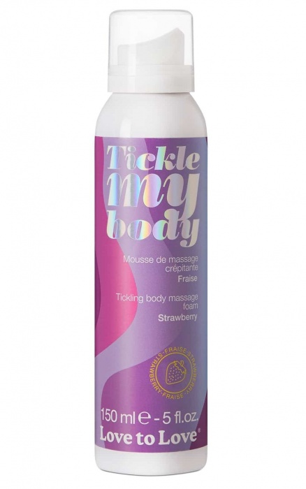 Массажная хрустящая пенка Tickle My Body Strawberry с ароматом клубники - 150 мл. - Love to Love - купить с доставкой в Норильске